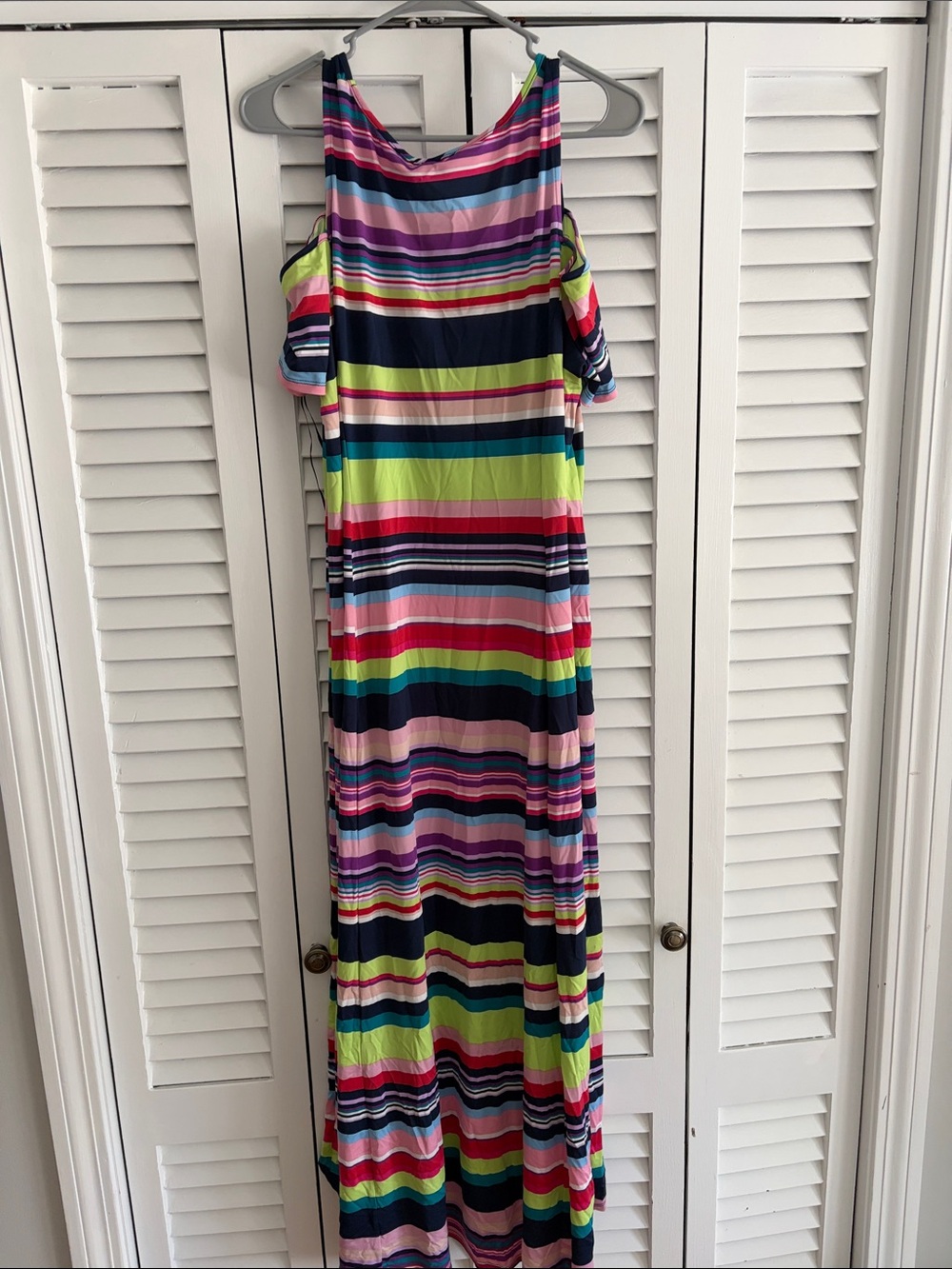 Relativity Multicolor Striped High-Low Dress - Picture 3 of 3